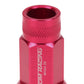 M12x1.25 Aluminum Lug Nuts - 50mm Acorn Knurled Extended 20pc Pink