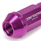 Aluminum Lug Nuts M12x1.25 Purple Acorn Knurled Extended 20pc Set