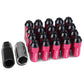 Universal M12x1.25 Extended Aluminum Lug Nuts 20pc Set Pink