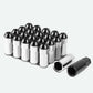 M12 X 1.25 Extended Aluminum Lug Nuts 20pc Set - Silver