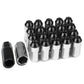 M12 X 1.25 Extended Aluminum Lug Nuts 20pc Set - Silver