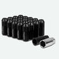 M12 x 1.5 Extended Aluminum Lug Nuts - 20pc Set Black