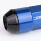 M12 X 1.5 Extended Steel Acorn Lug Nuts with Aluminum Cover - Blue