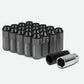 M12 x 1.5 Extended Aluminum Lug Nuts 20pc Set Gun Metal