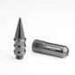 M12 x 1.5 Aluminum Spike Lug Nuts 60mm Extended 20pc Set Gun Metal