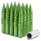 Universal 400 Style Extended Spike Lug Nuts M12 x 1.5 Green Aluminum