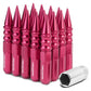 M12 x 1.5 Extended Spike Lug Nuts 20pc Set - Aluminum Pink