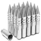 M12 x 1.5 Extended Spike Lug Nuts 20pc Set Aluminum