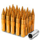 M12 x 1.5 Aluminum Lug Nuts with Removable Spike 20pc Set - Orange