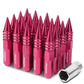 M12 x 1.5 Aluminum Lug Nuts with Removable Spike 20pc Set - Pink