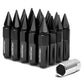 M12 x 1.5 Aluminum Lug Nuts 60MM/90MM w/ Removable Spikes 20PC Black