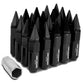 M12 x 1.5 Aluminum Lug Nuts 60MM/90MM w/ Removable Spikes 20PC Black