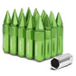M12 x 1.5 Aluminum Lug Nuts with Removable Spike 20pc Green