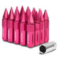 M12 x 1.5 Spike Lug Nuts 60mm/90mm 20pc Set Aluminum Pink