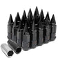 M12 x 1.5 Extended Spike Lug Nuts with Locks 16+4 Set Steel