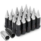 M12 x 1.5 Extended Steel Lug Nuts w/ Removable Spike End 16pcs + 4 Locks