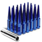 Steel Spike Lug Nuts M14 x 1.5 Closed End 24 Pack Blue