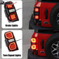 2021-2024 Ford Bronco Red LED Tail Lights Rear Lamps Assembly Pair