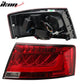 Fits 05-08 Audi A6 S6 Rear Tail Light Lamp Housing Red Clear Lens Pair