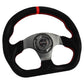 Lightweight Flat Racing Billet 6-Bolt Steering Wheel Black Alcantara Quadro