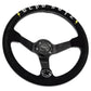 Deadboyz Universal 350mm 3"Deep Dish 6-Bolt Steering Wheel Black Suede