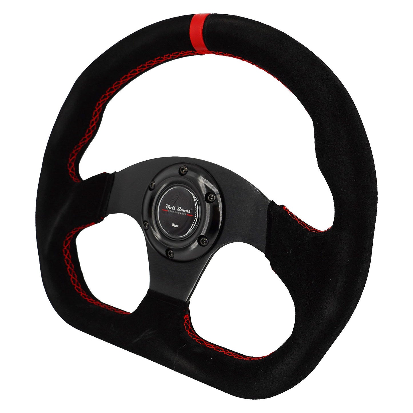 Universal Lightweight Flat Racing Billet 6-Bolt Steering Wheel