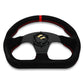 Lightweight Flat Racing Billet 6-Bolt Steering Wheel Black Alcantara Quadro