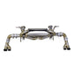 Titanium True F1 Valved Exhaust System for Audi R8 V8 V10 4.2 5.2 2017–23 Type 4S