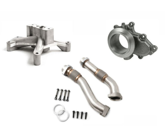 Turbo Pedestal Exhaust Housing & Up Pipe Kit For Early 1999 Ford 7.3 Powerstroke