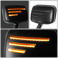2008-2017 Freightliner Cascadia Hood Mirror Manual Amber LED