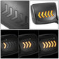 2013-2021 Peterbilt 579/587 Kenworth T680 Chevron Arrow Style LED Turn Signal Hood Mirror - Black