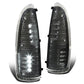 00-07 Ford F-250 F-350 Towing Mirror Side Light Pair Black/White LED