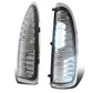 00-07 Ford Super Duty Towing Mirror Side Lights Chrome White LED