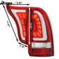 2005-2015 Toyota Tacoma CR Clear Lens Red Housing LED Tail Lights 4PC