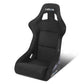 Universal NRG Black Fabric Blue Carbon Bucket Racing Seat Large