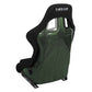 Bucket Racing Seat Large Fiberglass Carbon Fiber Black Green