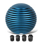 Universal Heatsink Style Ball Shift Knob - 50MM - Blue