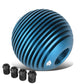 Universal Heatsink Style Ball Shift Knob - 50MM - Blue