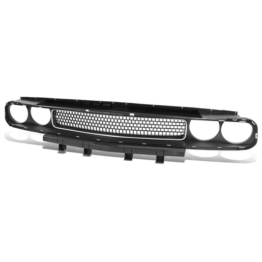 2008-2014 Dodge Charger OE Style Front Grille Black w/ Silver Trim