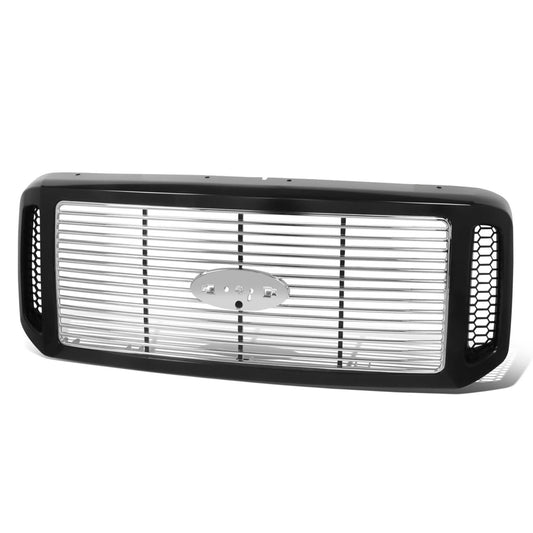 2005-2007 Ford F350 Super Duty Chrome Grille with Black Frame