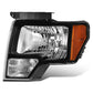 2010-2014 Ford F-150 OE Style Black Housing Headlights - Left
