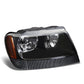 99-04 Jeep Grand Cherokee OE Style Right Headlight - Black Housing