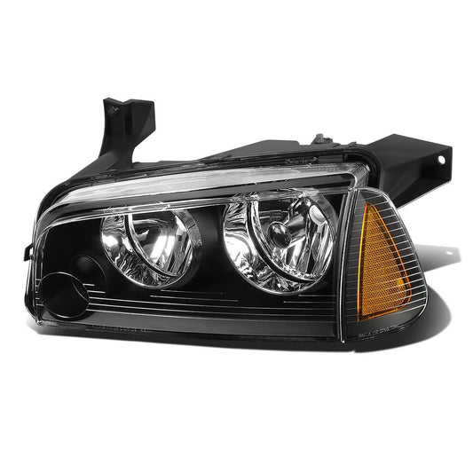 2006-2010 Dodge Charger OE Style Left Headlight - Black Housing