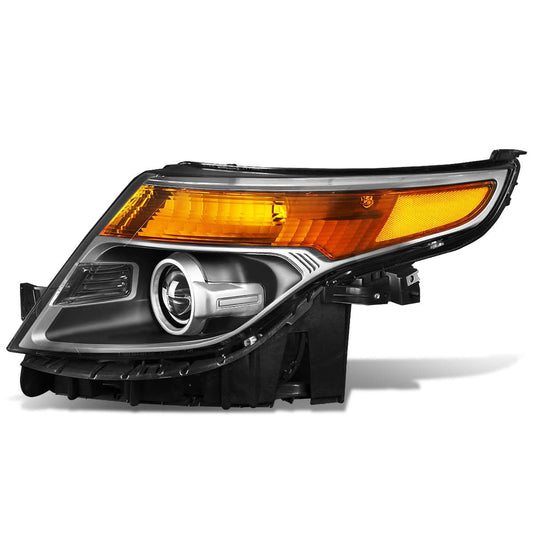 2011-2015 Ford Explorer OE Style Left Headlight - Black Housing