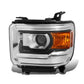 14-18 GMC Sierra 1500 / 15-19 2500HD 3500HD OE Style Headlights Black