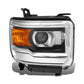 14-19 GMC Sierra OE Style Right Headlight - Black Housing H7 Halogen