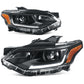2018 Chevrolet Traverse OE Style Black Housing Headlights - Amber