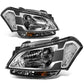 2010-2011 Kia Soul OE Style Headlights - Black Housing Clear Reflector