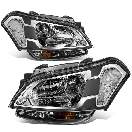 2010-2011 Kia Soul OE Style Headlights - Black Housing Clear Reflector