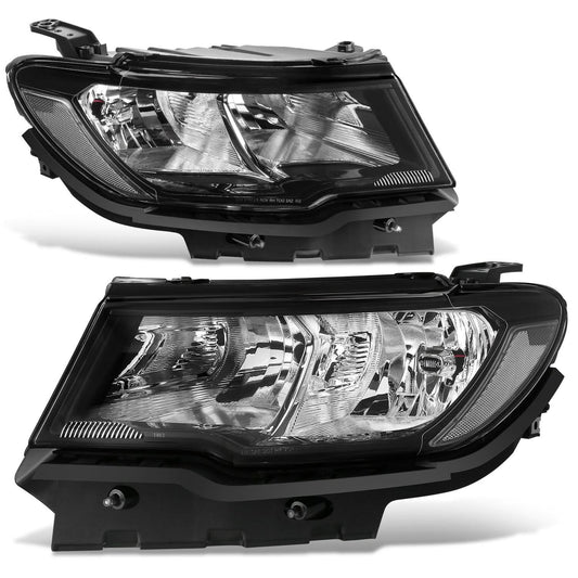 17-21 Jeep Compass OE Style Headlights - Black Housing Clear Reflector
